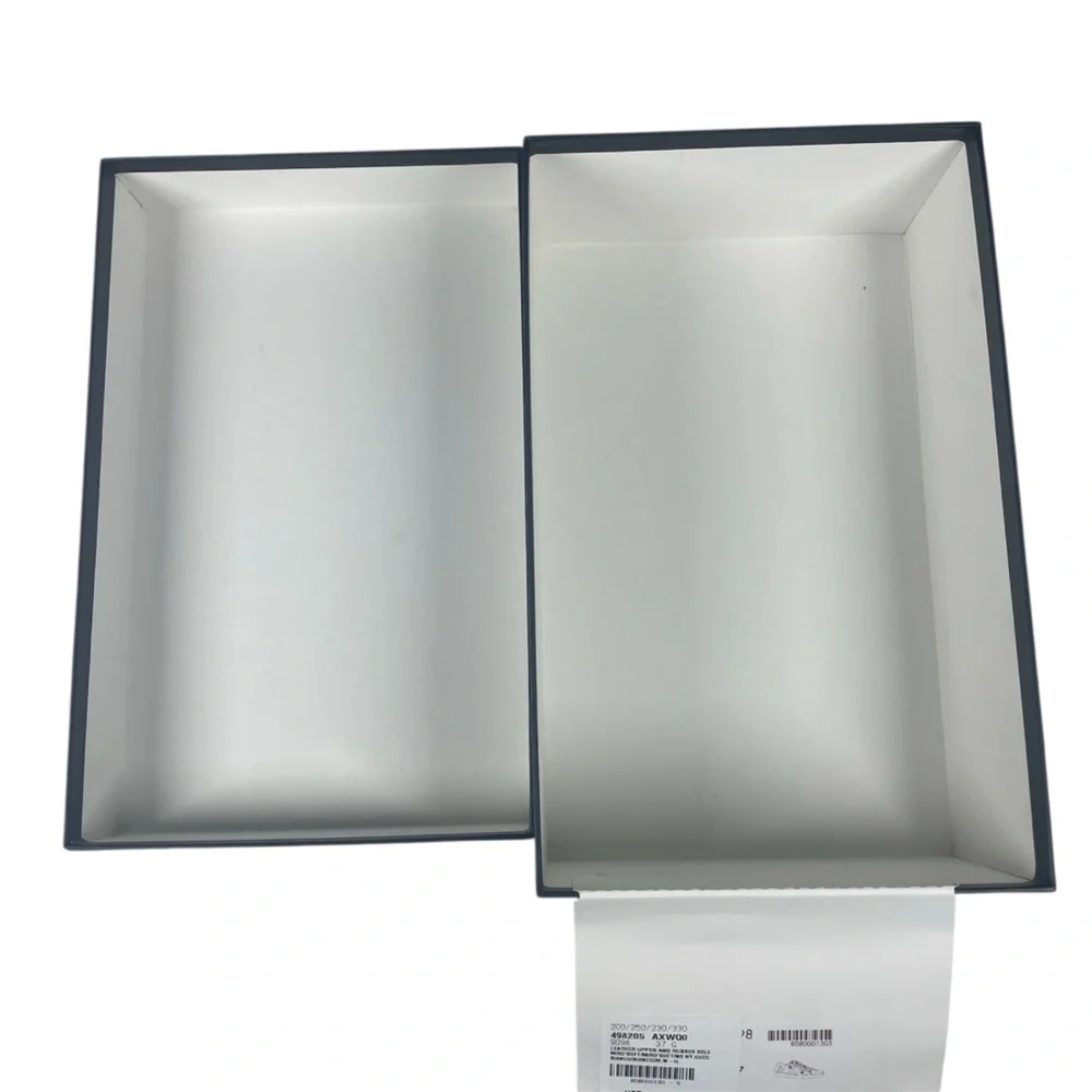 Gucci Empty Shoebox Gift Storage Box White w Black Trim & Booklets 12.5x7.5x4.25